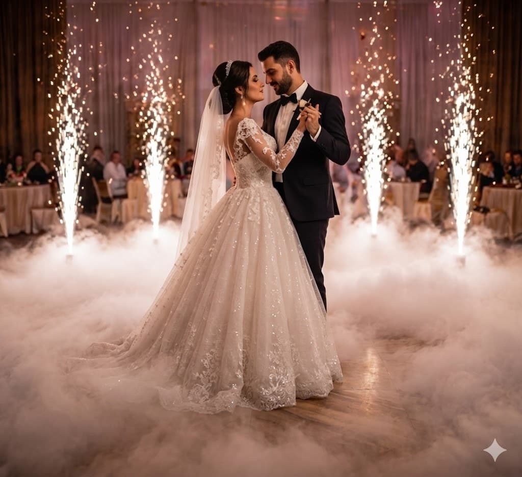 Film d'amour, les feux d'artifice laser